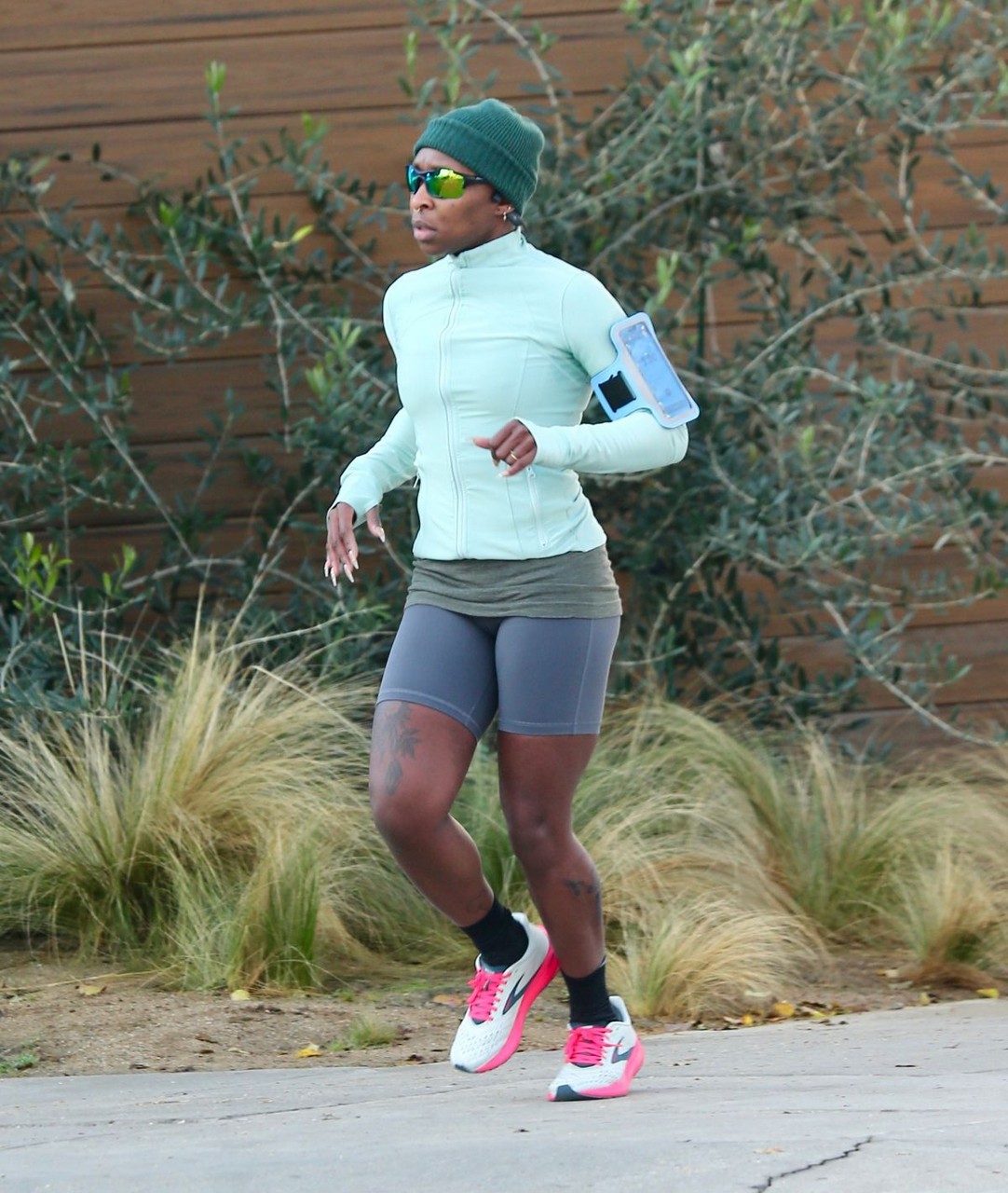 Synthia Erivo Out Jogging Los Angeles