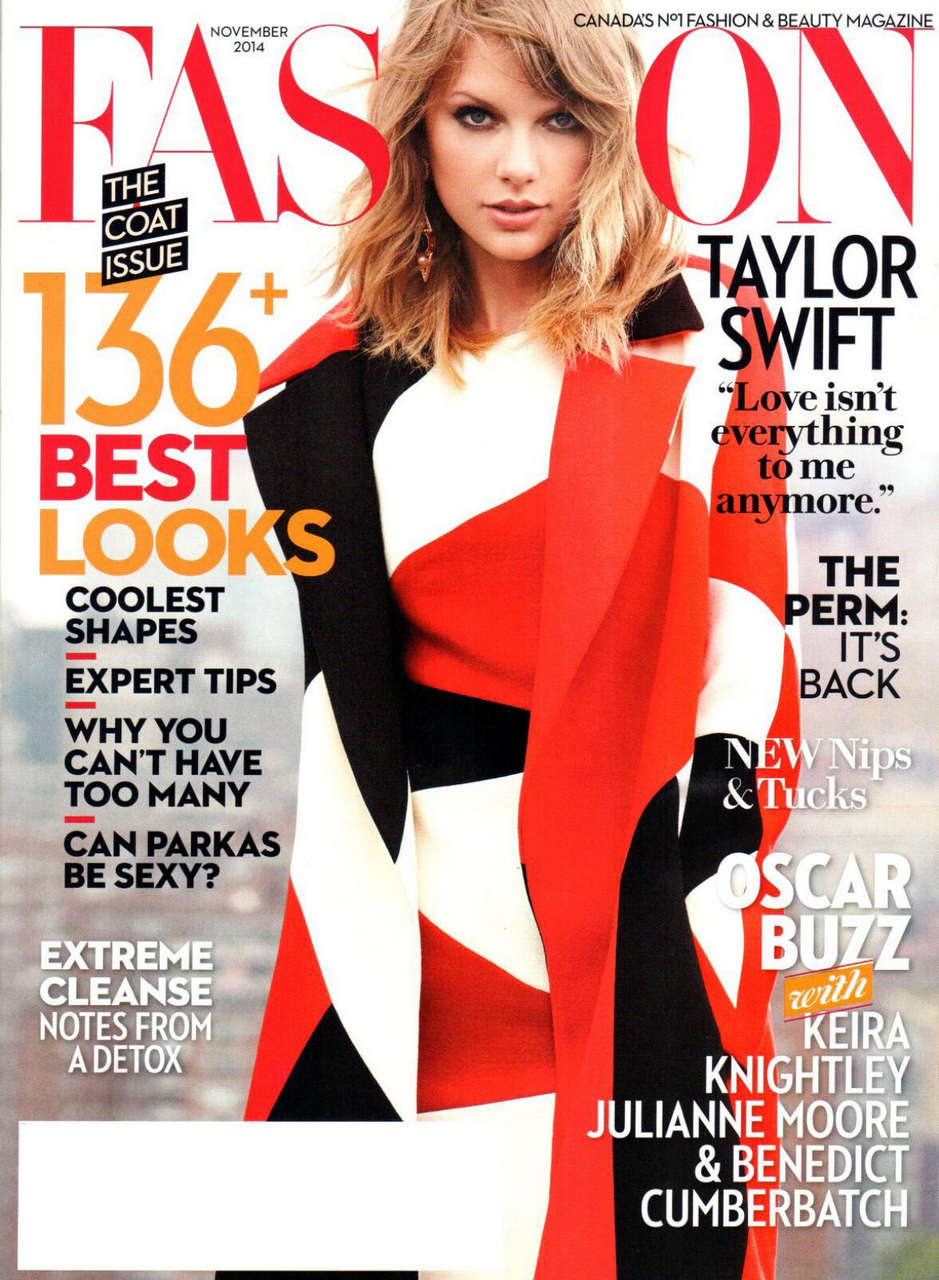Taylor Swift Fashion Magazine November 2014 Issue