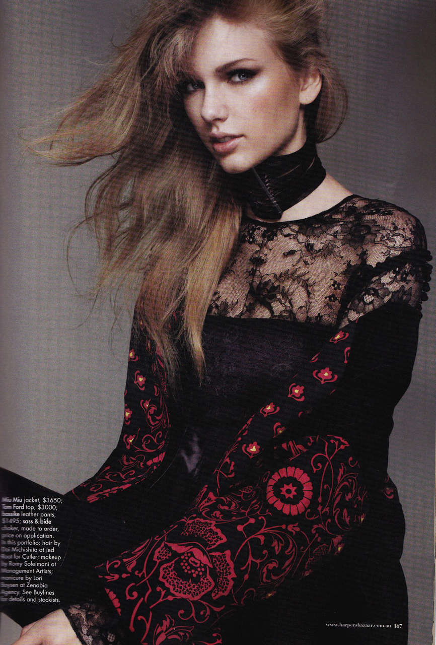 Taylor Swift Harpers Bazaar Magazine April 2012 Issue