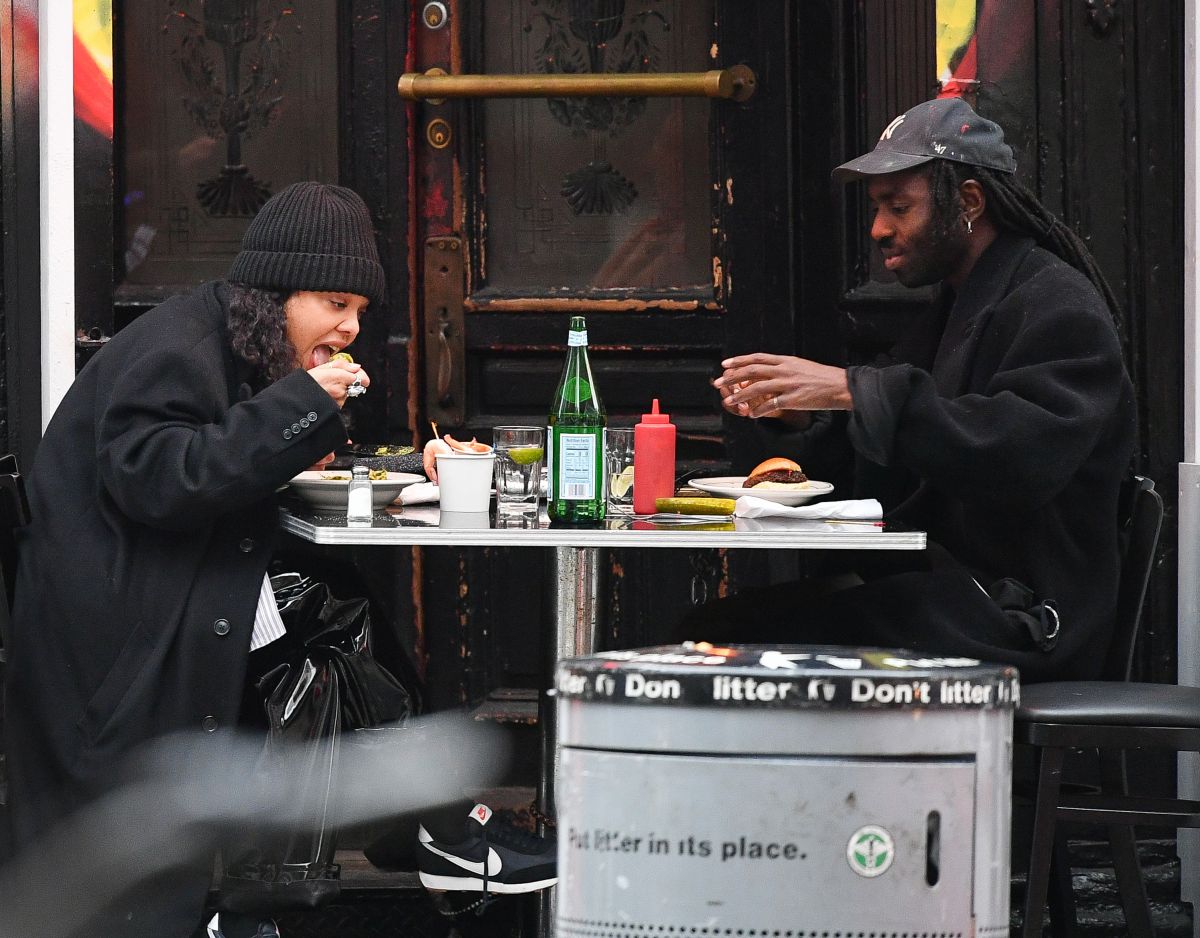 Tessa Thompson And Dev Hynes Out For Dinner New York