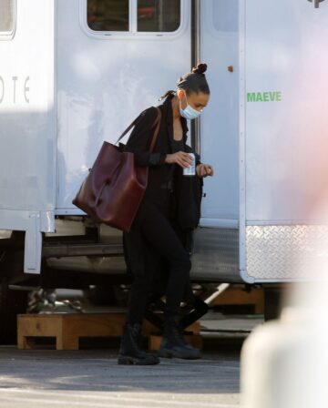 Thandie Newton Heading Set Westworld Los Angeles