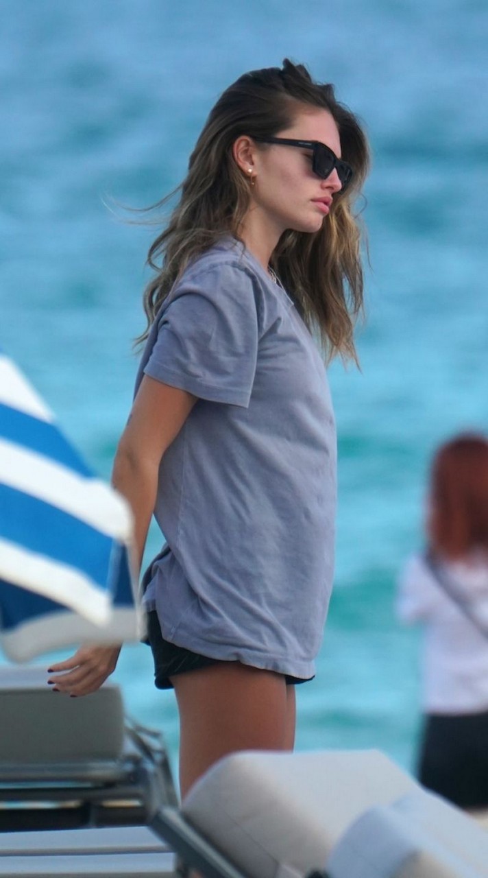 Thylane Blondeau Out Beach Miami