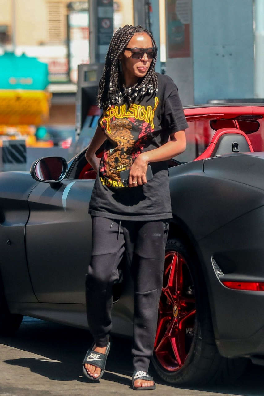 Tinashe Out Driving Her Ferrari Beverly Hills