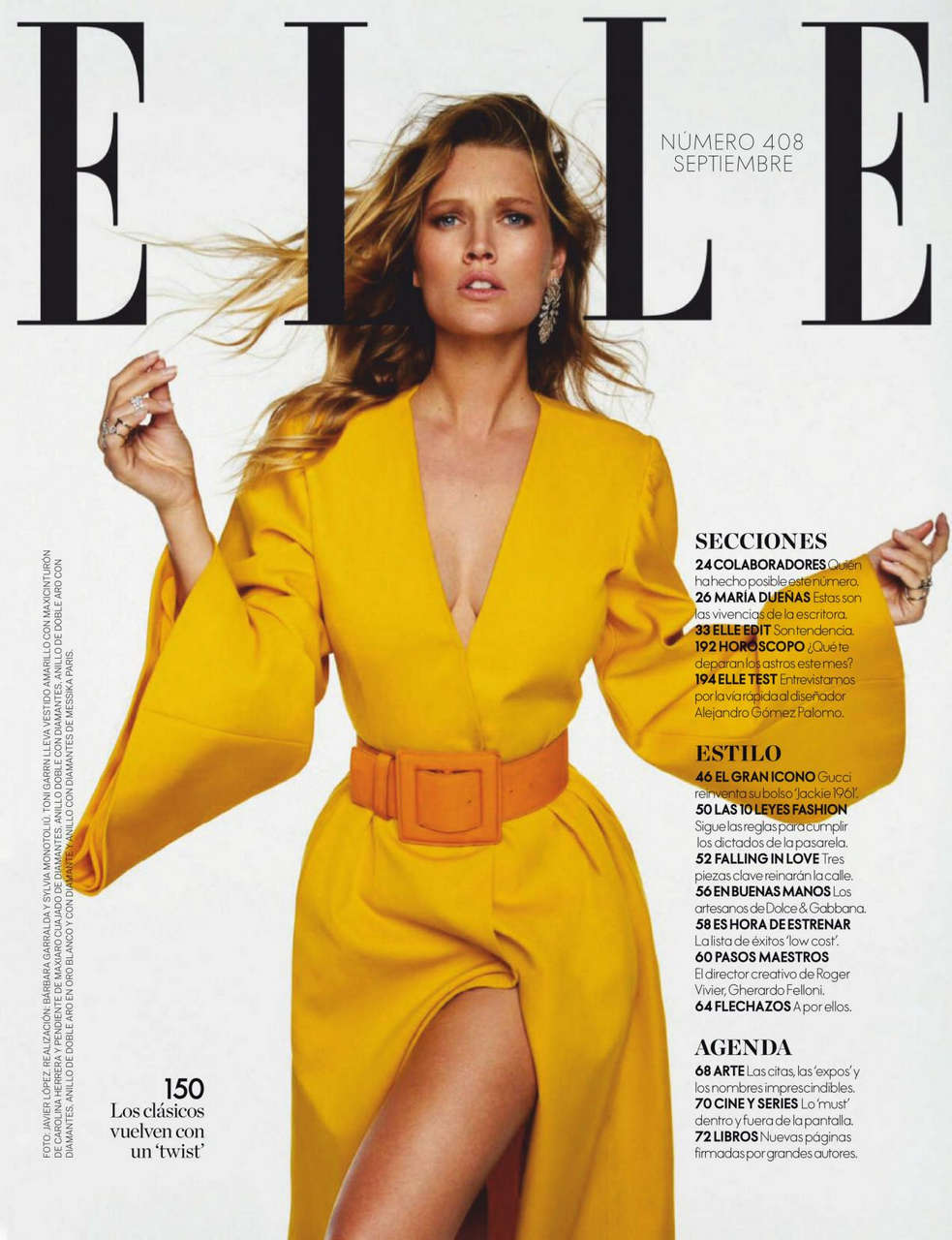 Toni Garrn Elle Magazine Spain September