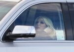 Tori Spelling Out Driving Woodland Hills