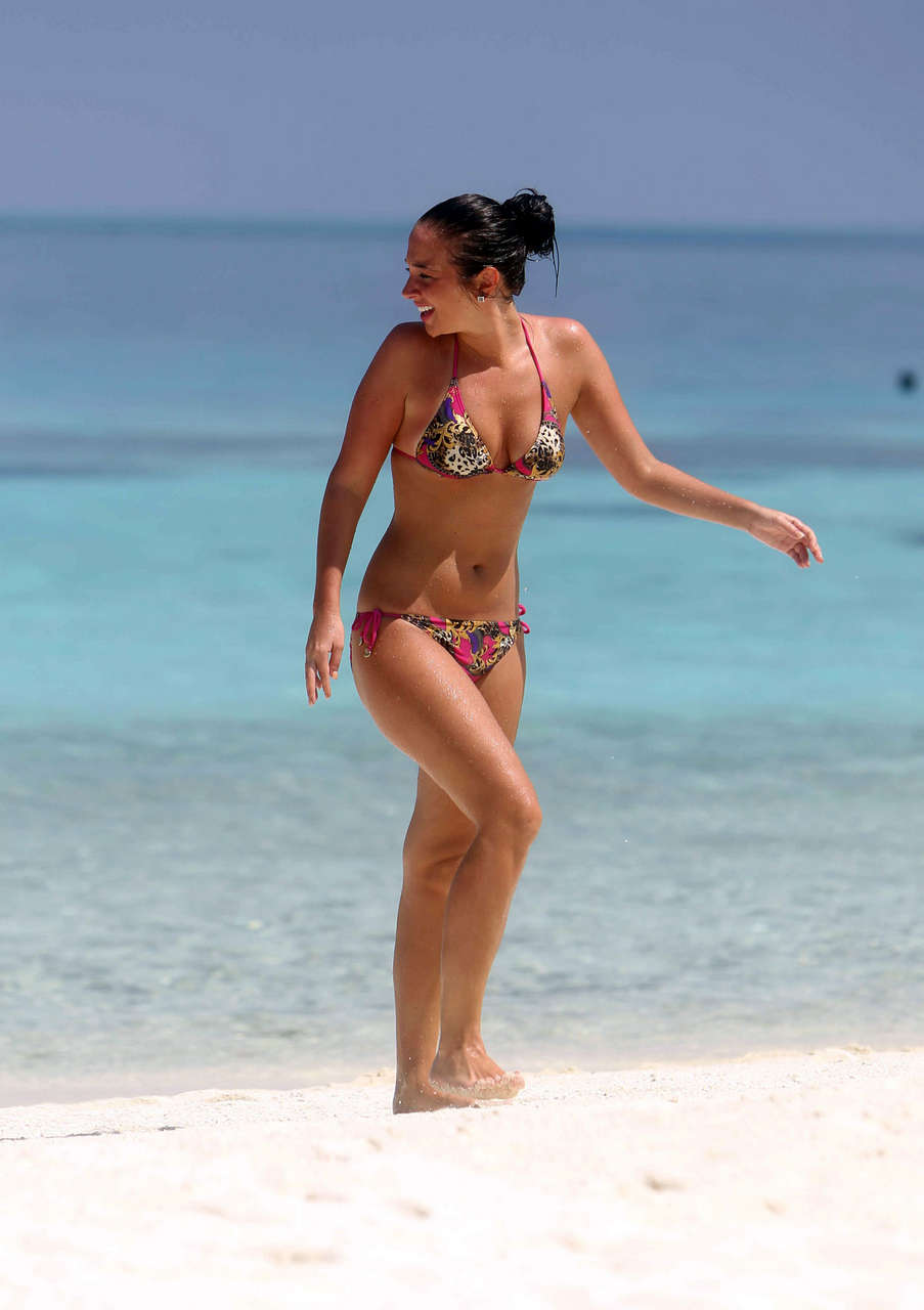 Tulisa Contostavlos Bikini Candids Beach Maldives