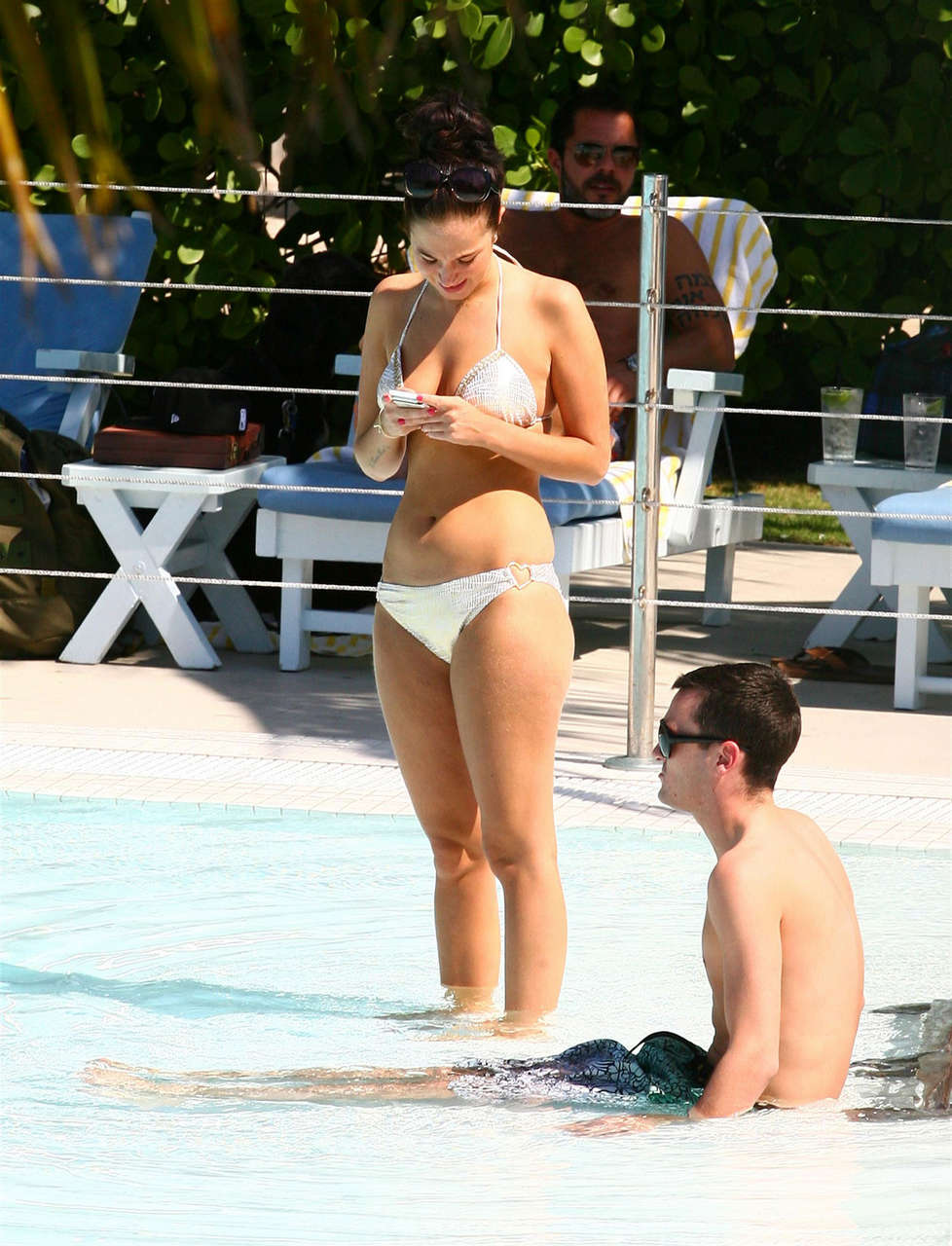 Tulisa Contostavlos In Bikini At A Pool In Miami