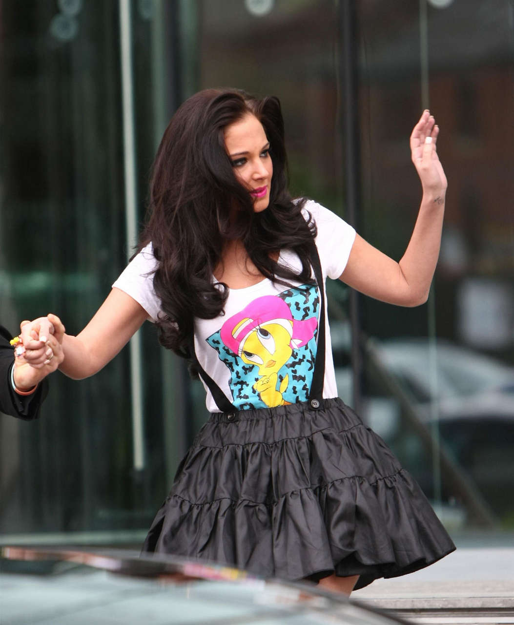 Tulisa Contostavlos Leaves Lowry Hotel Manchester