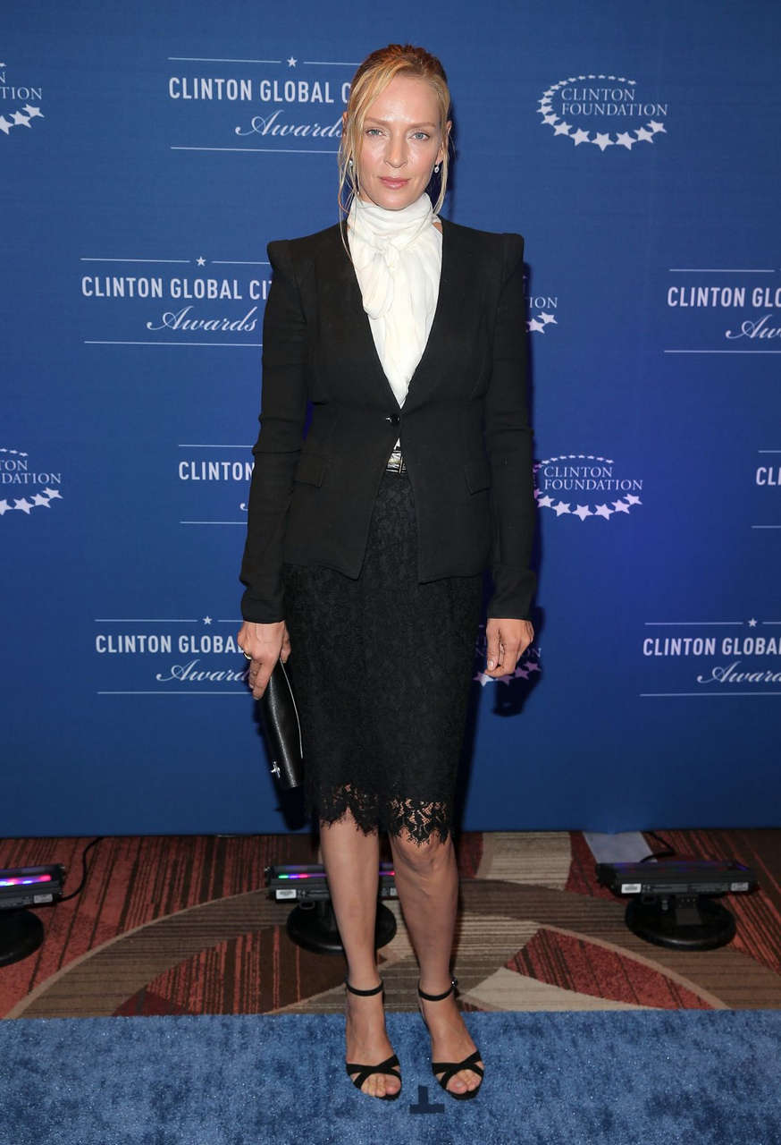 Uma Thurman 2014 Clinton Global Citozen Awards New York