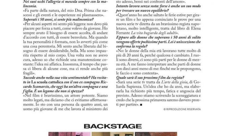 Valeria Golino Grazia Magazine Italy September (10 photos)
