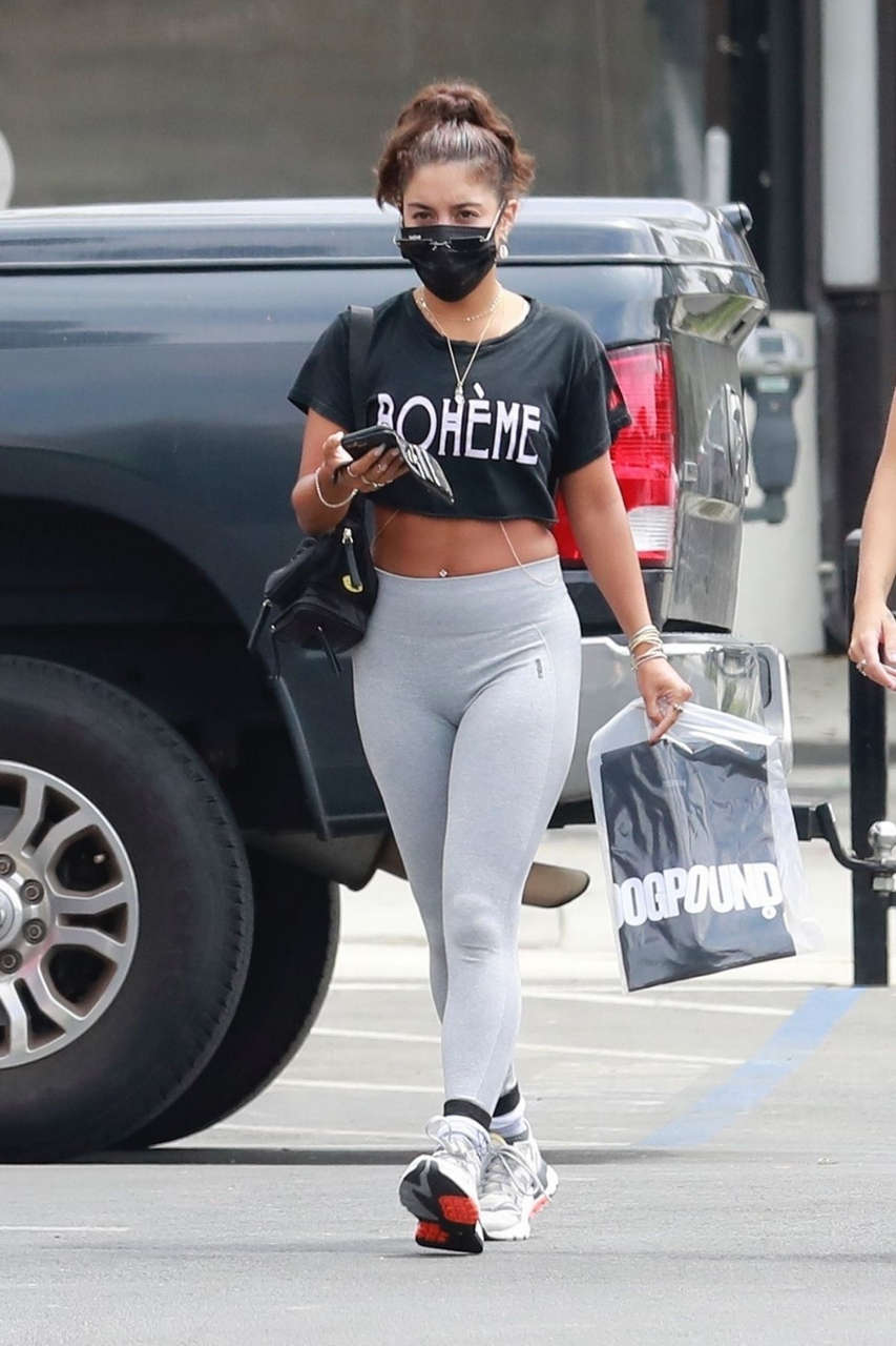 Vanessa Hudgens Leaves Dogpound Gym West Hollywood