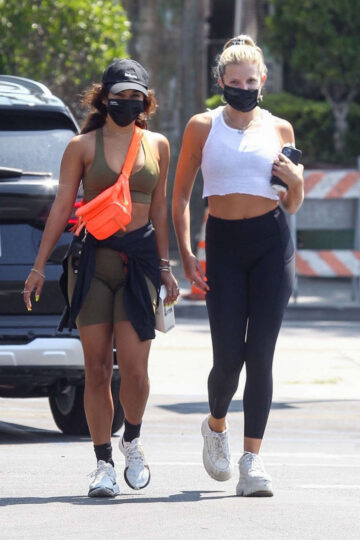 Vanessa Hudgens Leaves Gym Los Angeles