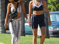 Vanessa Hudgens Out Hikinig With Friend Los Angeles