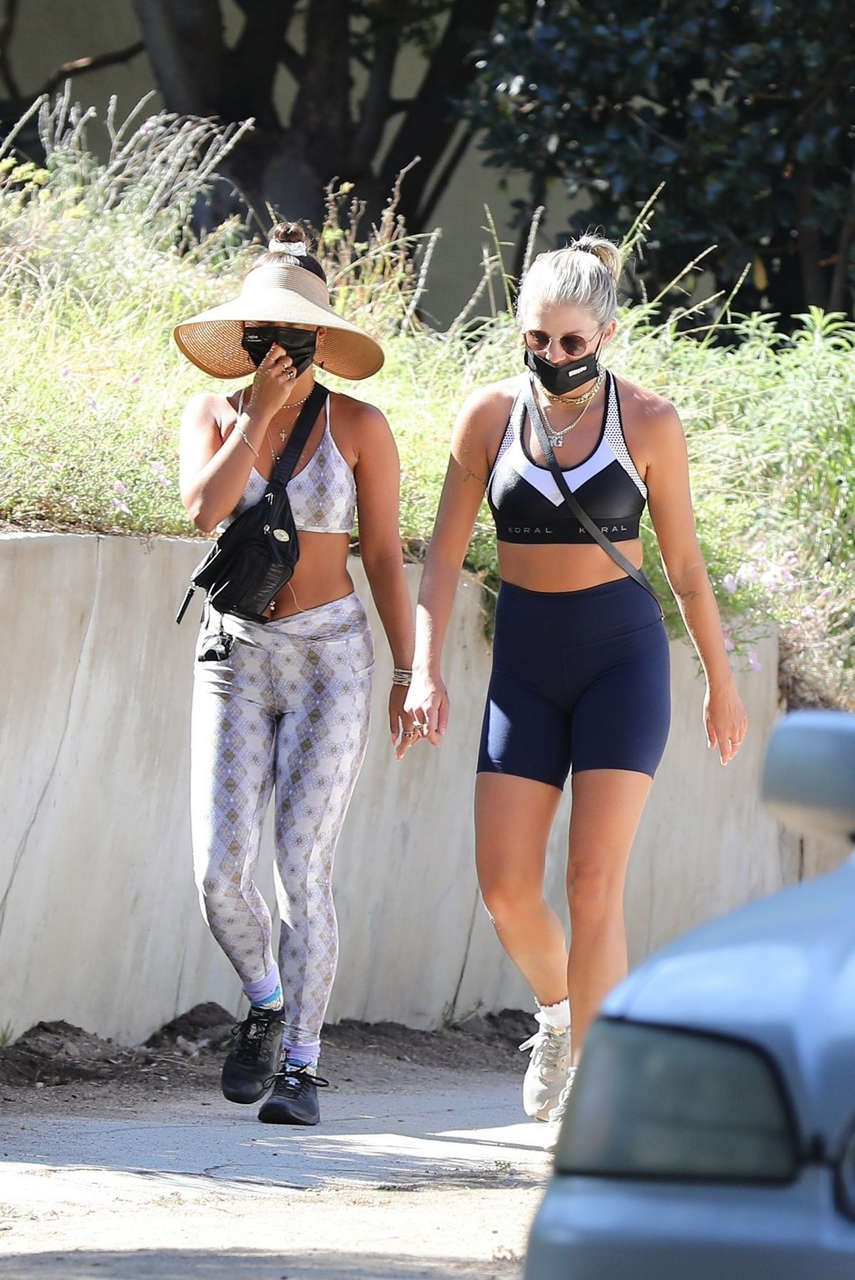 Vanessa Hudgens Out Hikinig With Friend Los Angeles