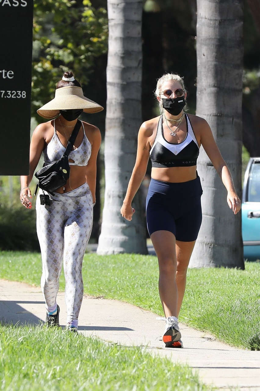 Vanessa Hudgens Out Hikinig With Friend Los Angeles