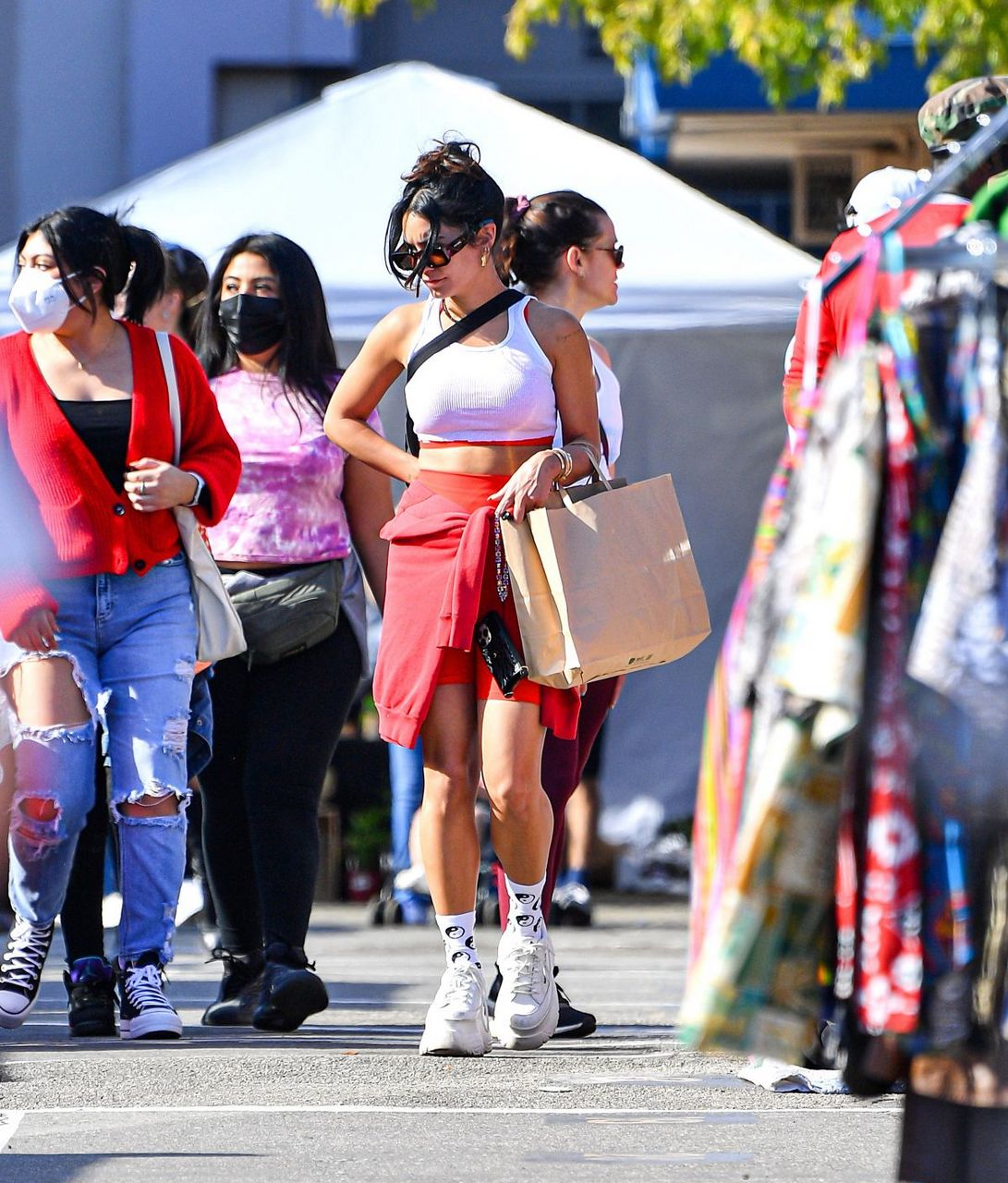 Vanessa Hudgens Shopping Melrose Trading Post Flea Market West Hollywood