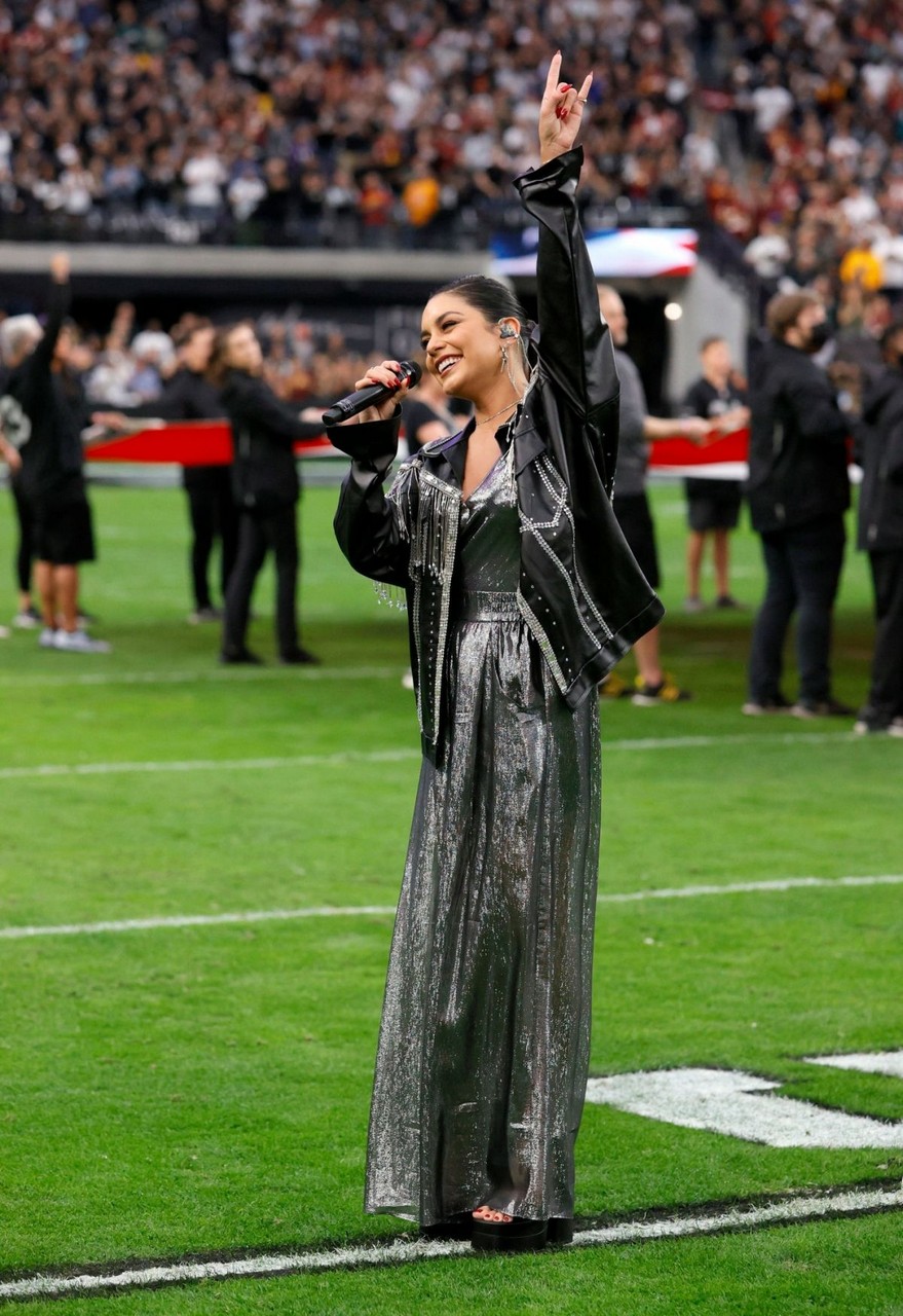 Vanessa Hudgens Sings Anthem Allegiant Stadium