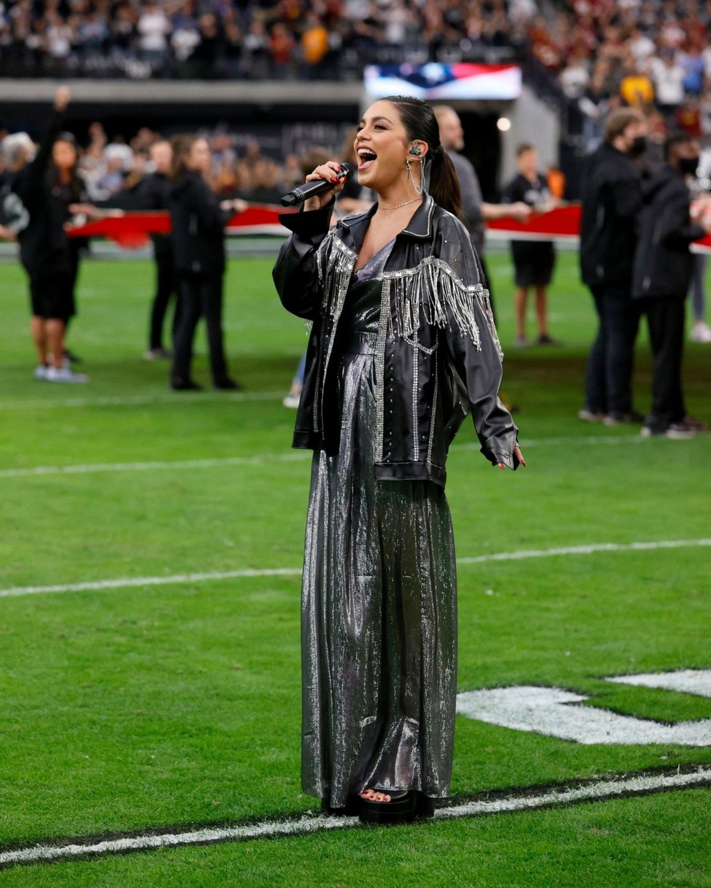 Vanessa Hudgens Sings Anthem Allegiant Stadium