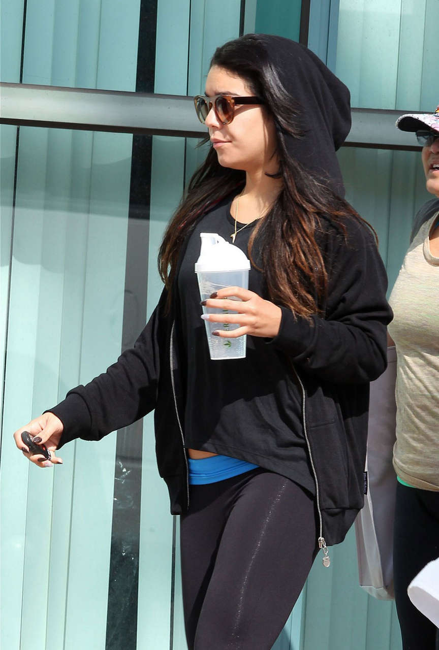 Vanessa Hudgens Tight Spandex Goes To Gym Studio City