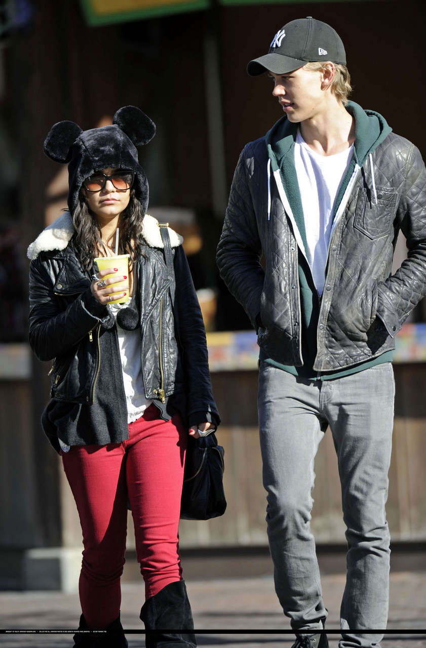 Vanessa Hudgens With Funny Mouse Hat Disneyland Anaheim