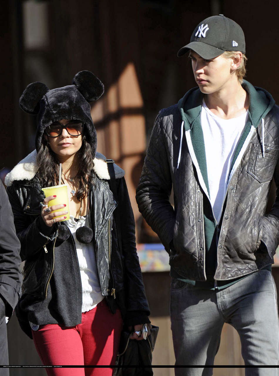 Vanessa Hudgens With Funny Mouse Hat Disneyland Anaheim