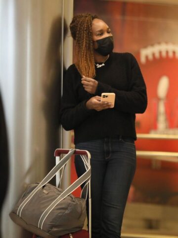 Venus Williams Arrives Lax Airport Los Angeles