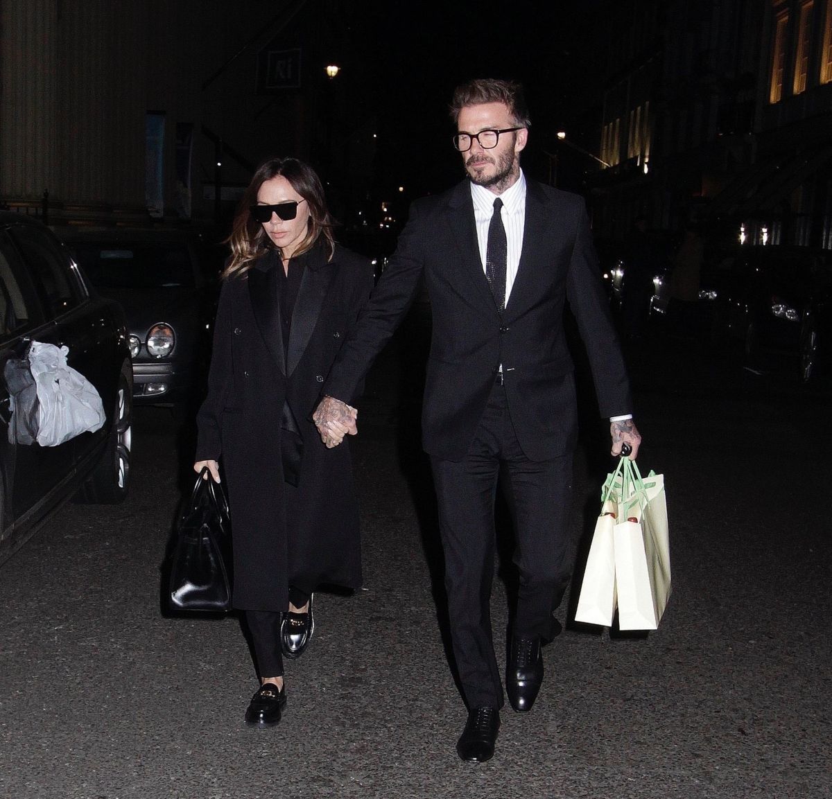Victoria And David Beckham Night Out London
