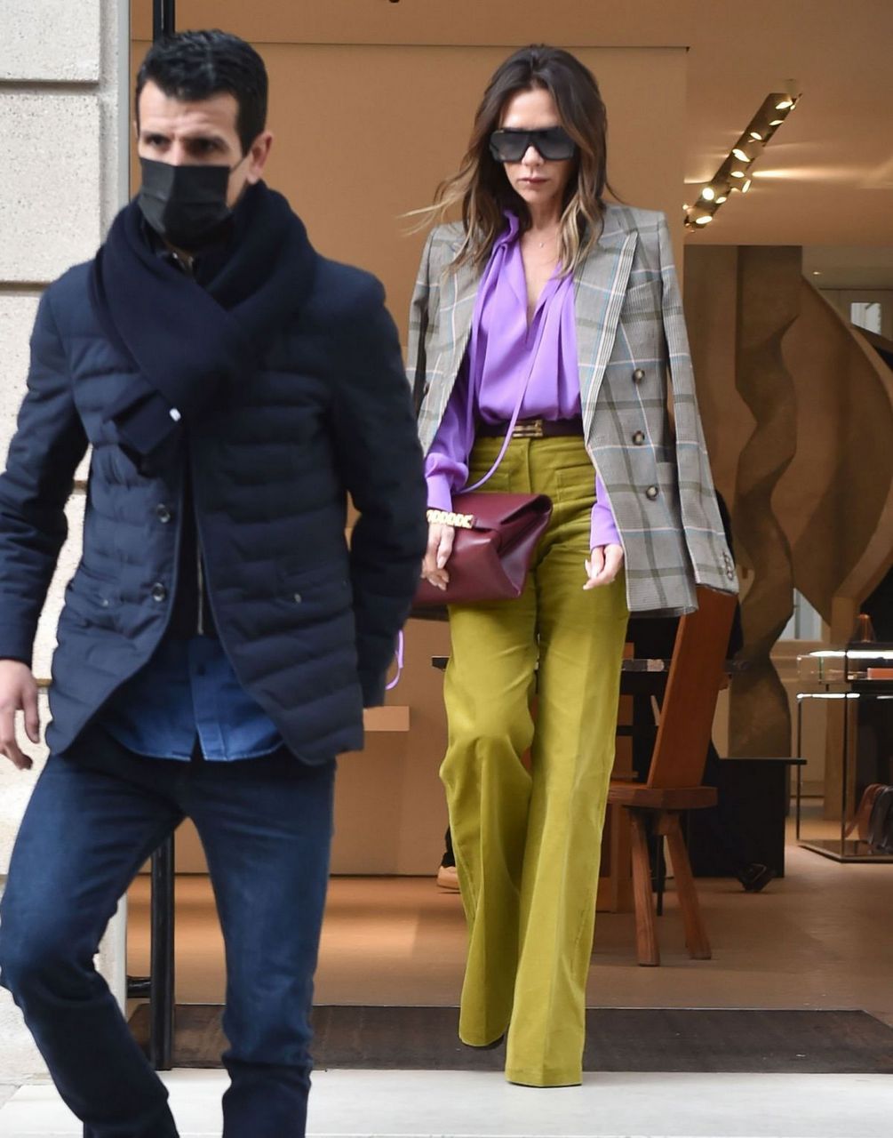 Victoria Beckham Leaves Celine Store Paris