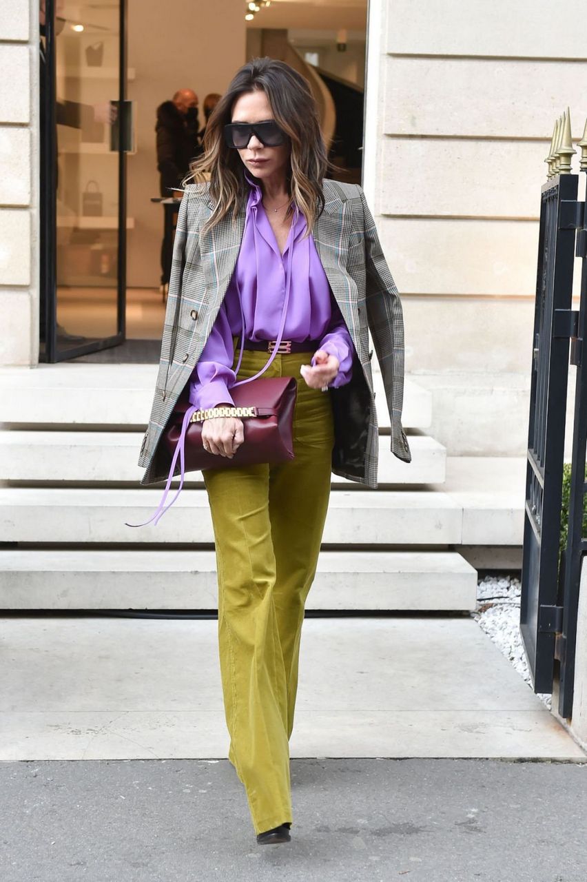 Victoria Beckham Leaves Celine Store Paris