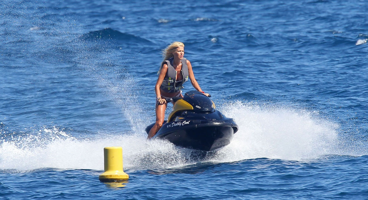 Victoria Silvstedt Jetskiing Bikini Sunbathing Yacht Monte Carlo