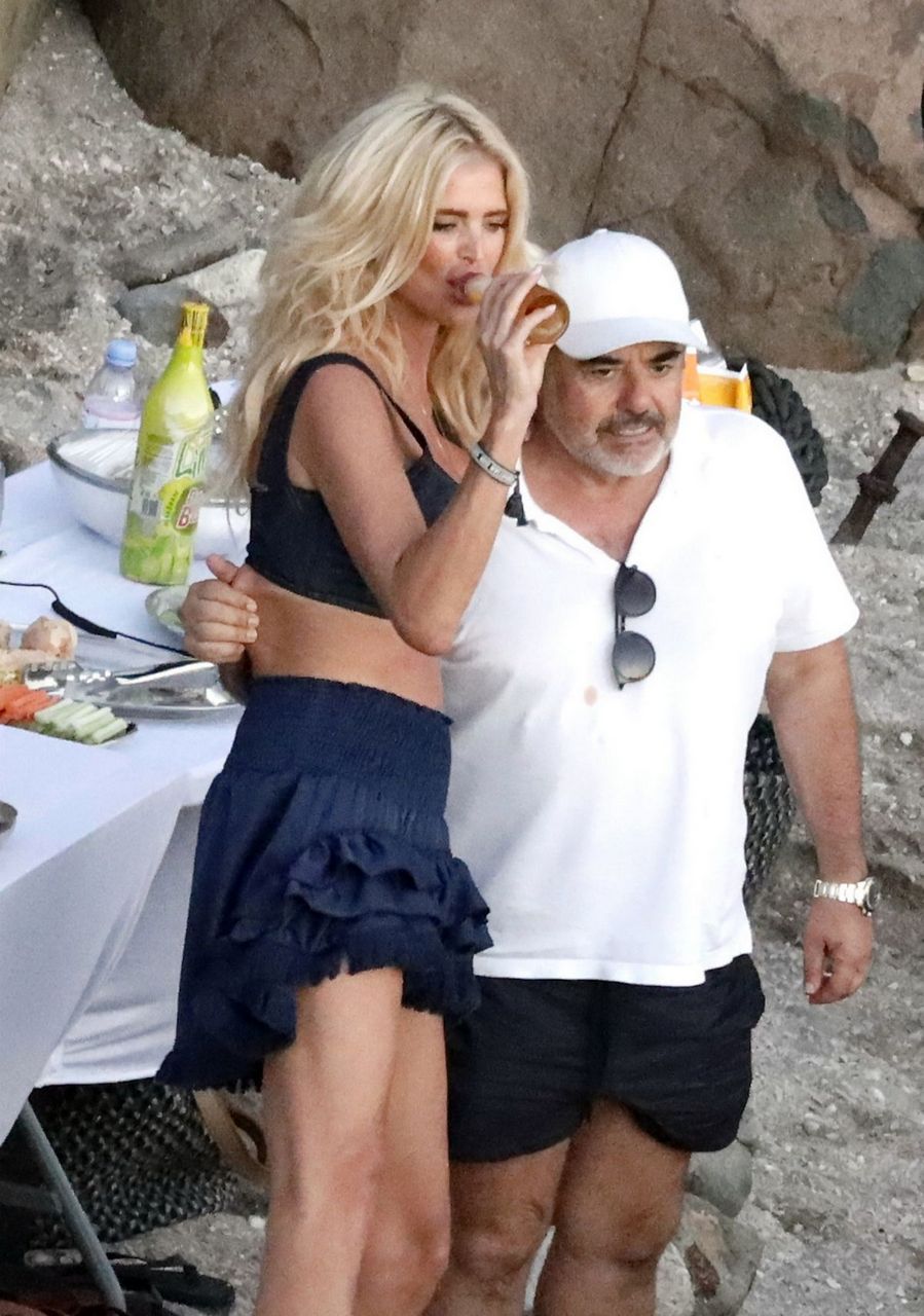 Victoria Silvstedt Out On The Beach St Barths