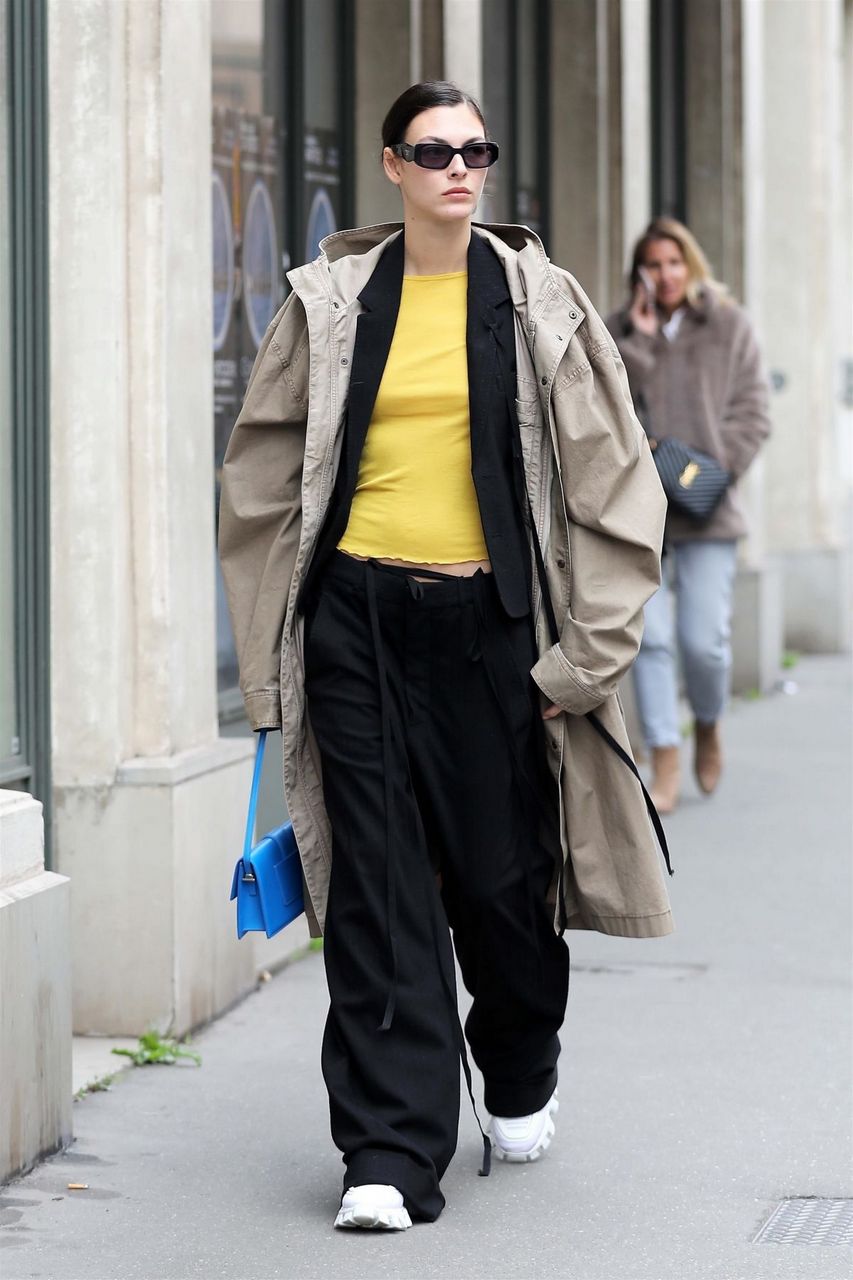 Vittoria Ceretti Out Paris Fashion Week