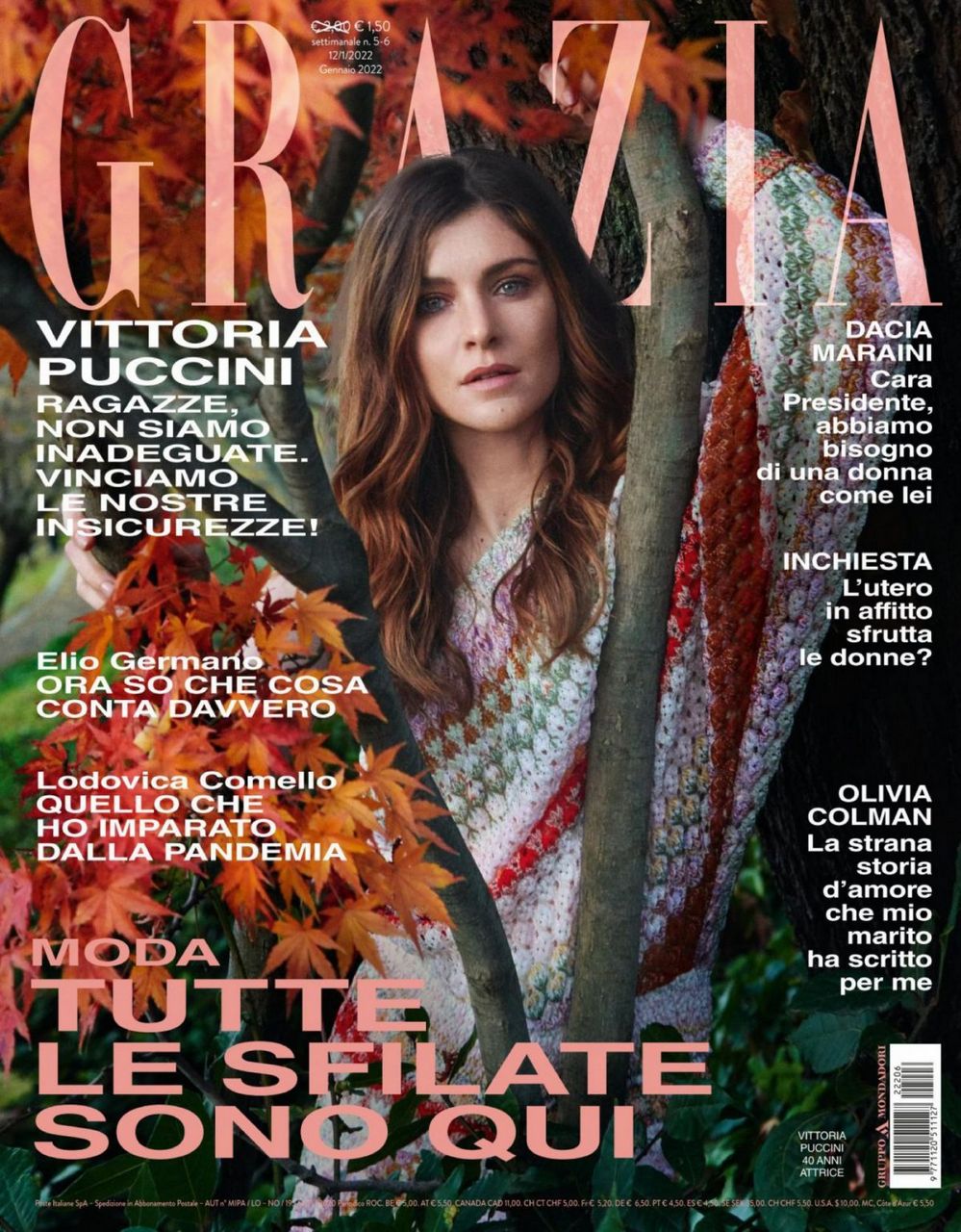 Vittoria Puccini Grazia Magazine Italy January