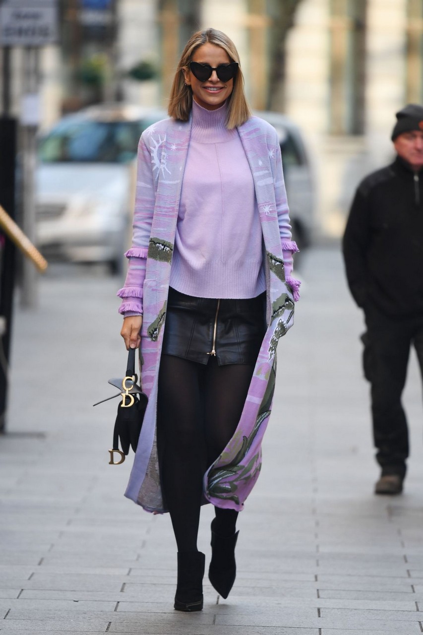 Vogue Williams Arrives Global Radio Studios London