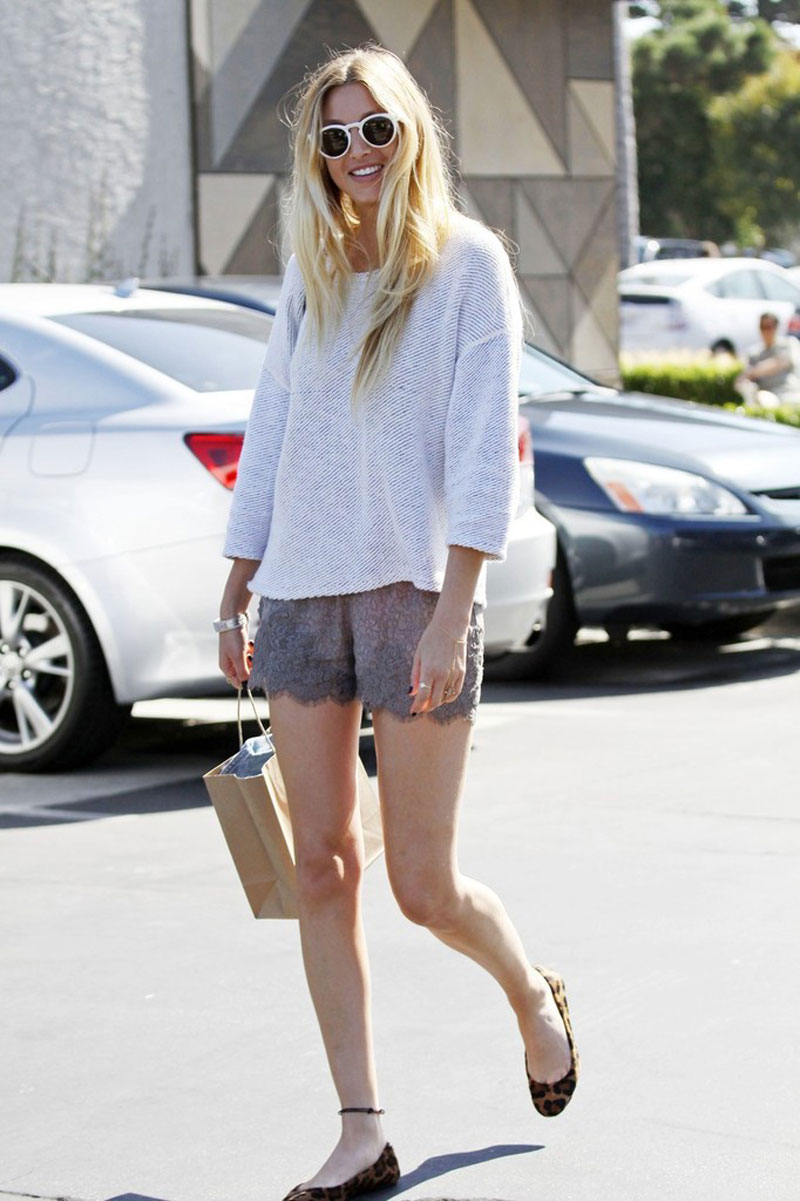 Whitney Port Shorts Out Shopping Cross Creek