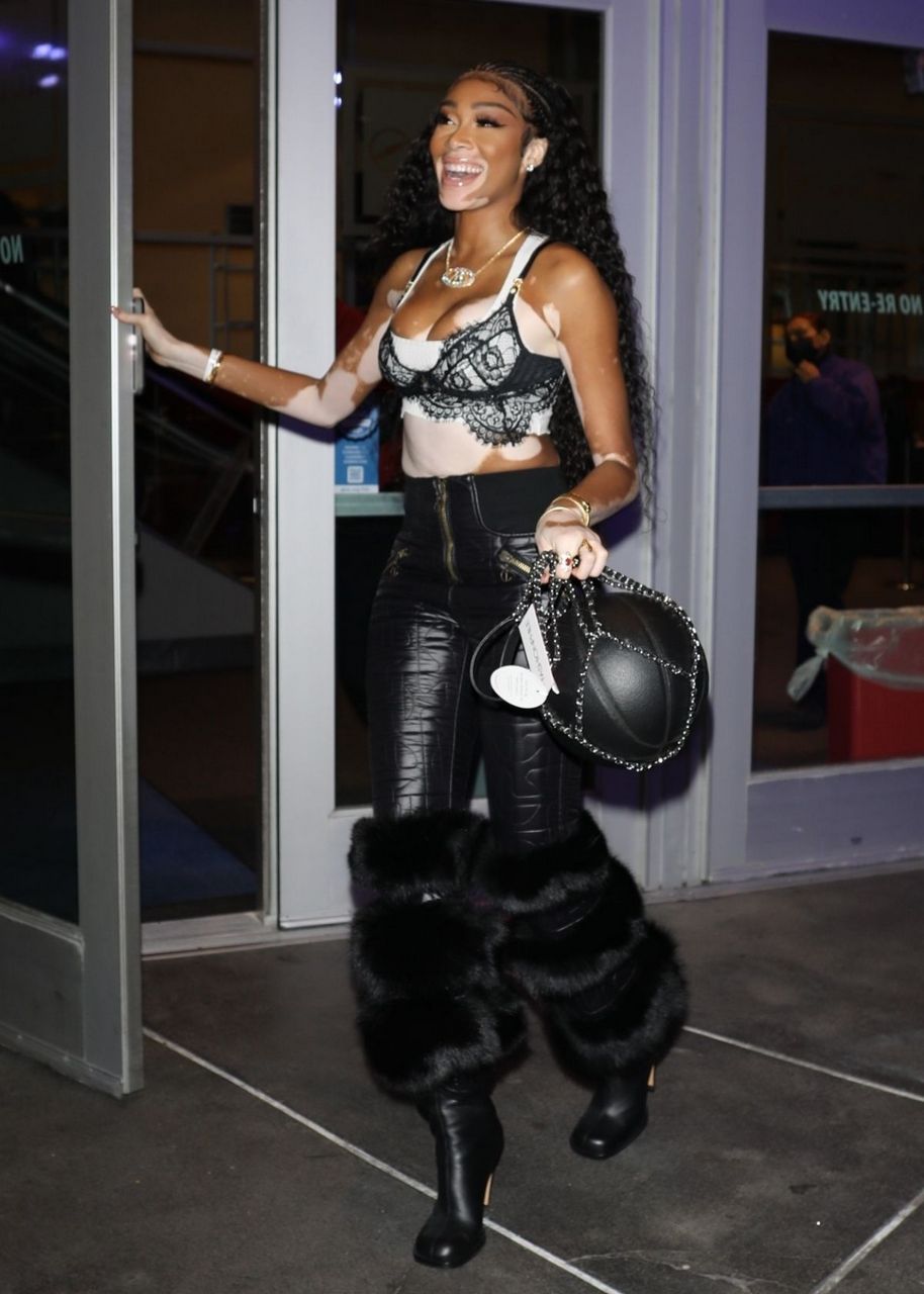 Winnie Harlow Arrives Lakers Game Crypto Com Arena Los Angeles