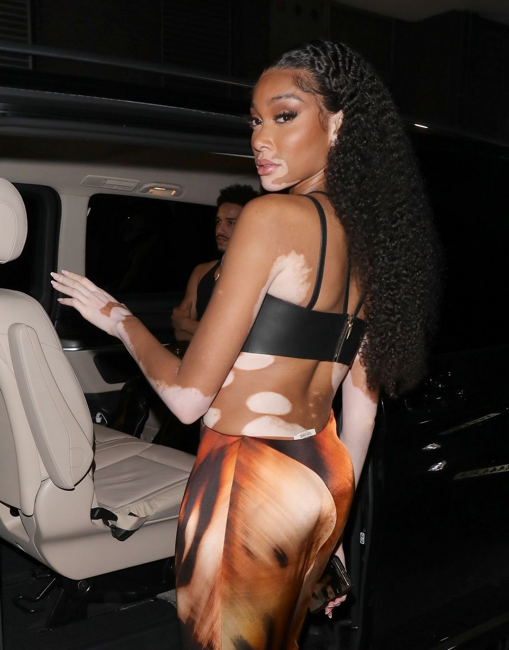 Winnie Harlow Leaves British Fashion Awards Afterparty Chiltern Firehouse London