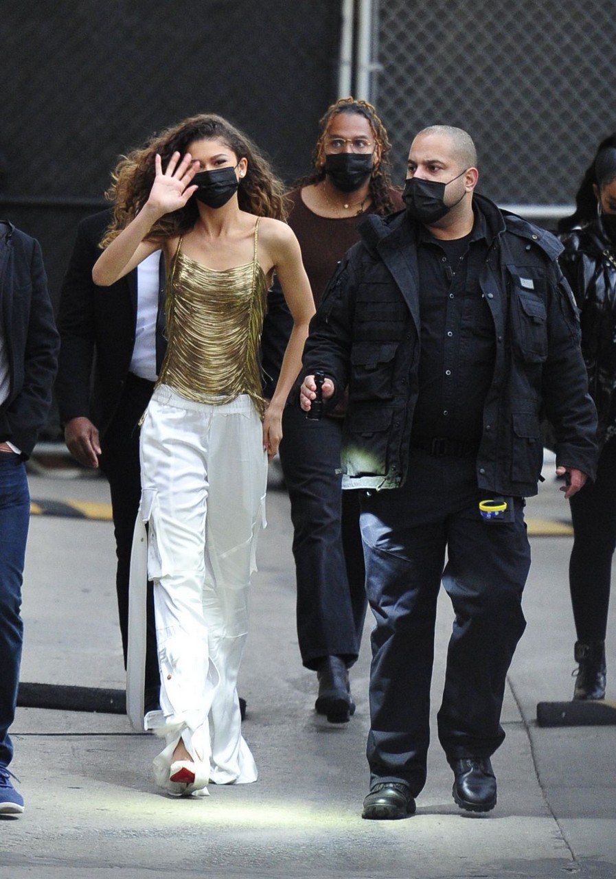 Zendaya Arrives Jimmy Kimmel Live Studio Los Angeles