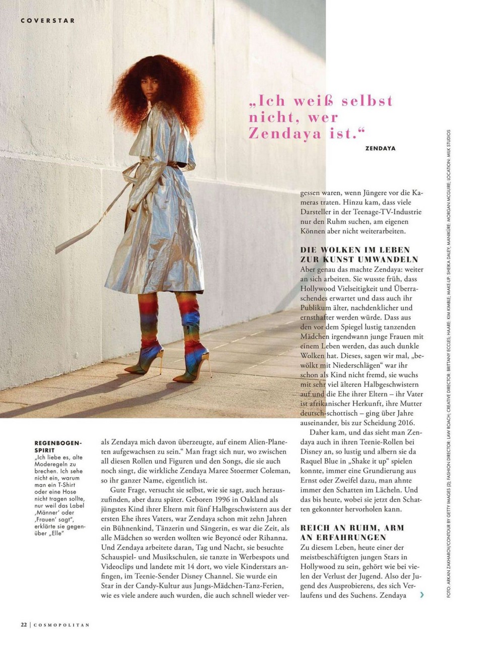 Zendaya Cosmopolitan Magazine Germany January