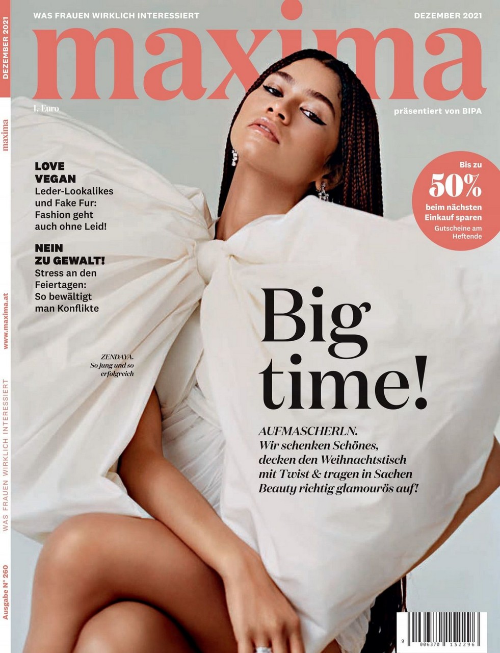 Zendaya For Maxima Magazine Germany December