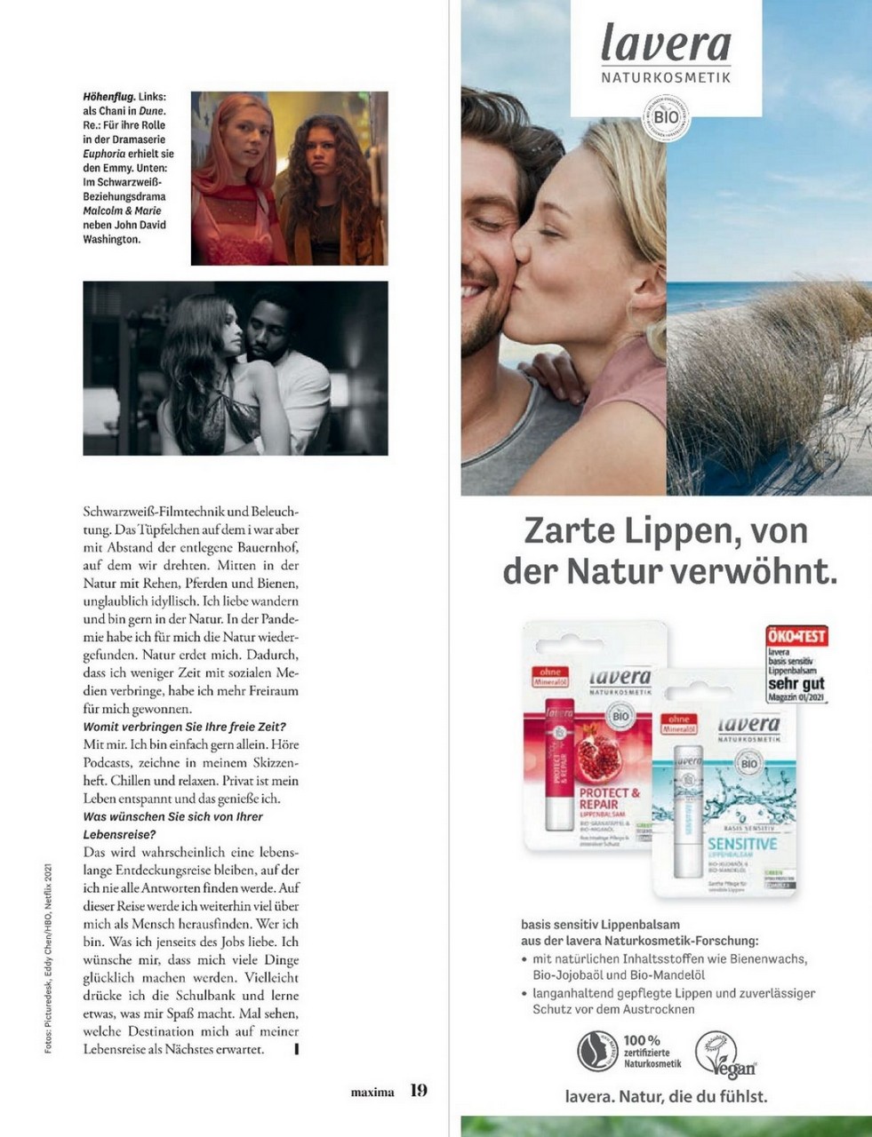 Zendaya Maxima Magazine Germany December