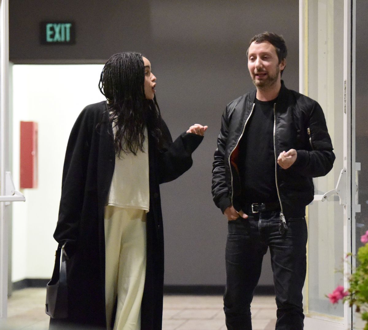 Zoe Kravitz Anthony Vaccarello Out Los Angeles
