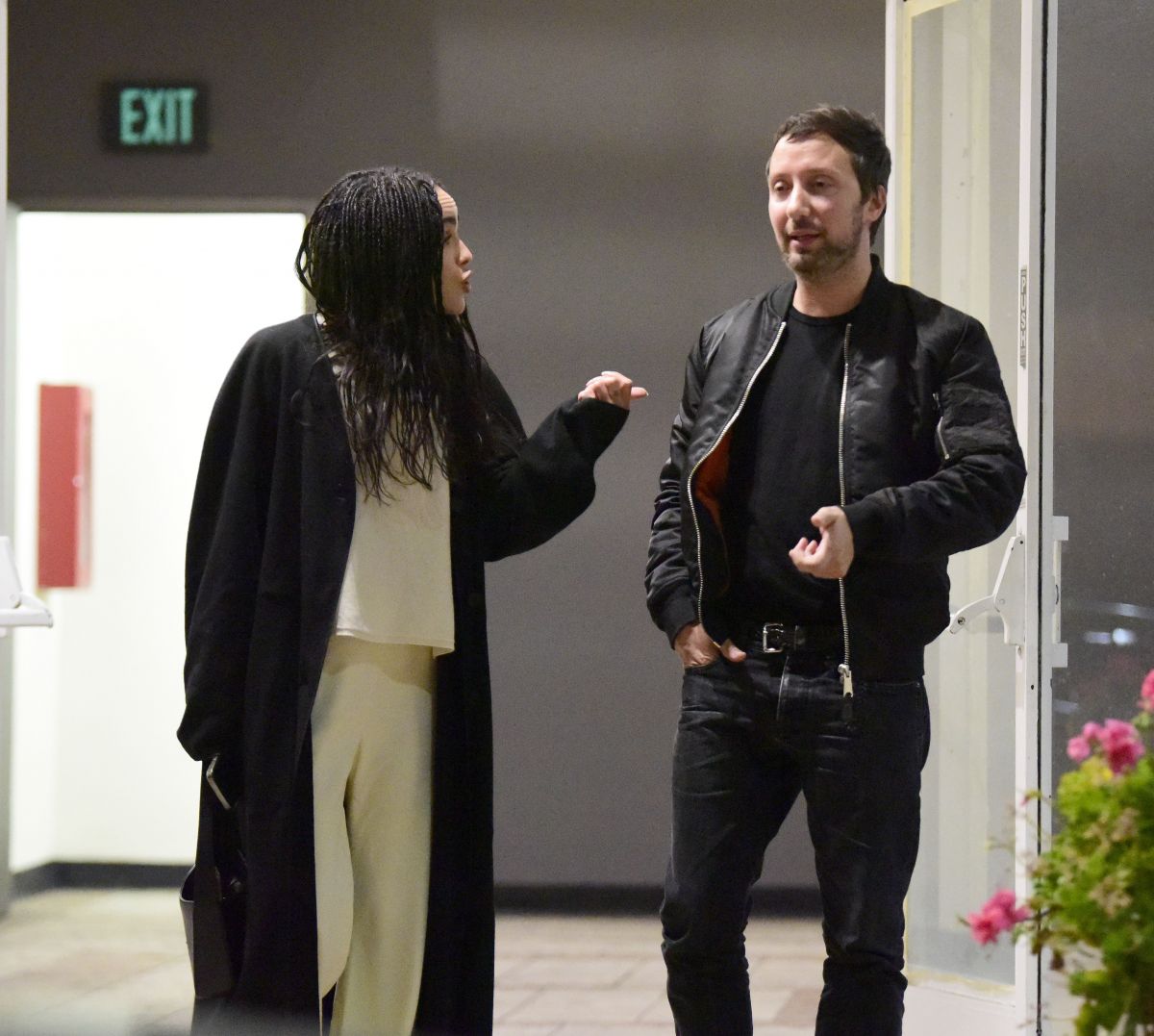 Zoe Kravitz Anthony Vaccarello Out Los Angeles