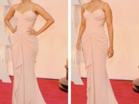 Zoe Saldana Attends The 87th Annual Academy Awards