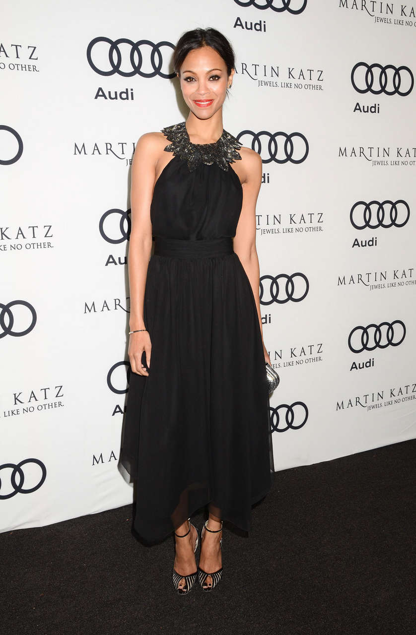 Zoe Saldana Audi Celebrates 2012 Golden Globe Awards West Hollywood