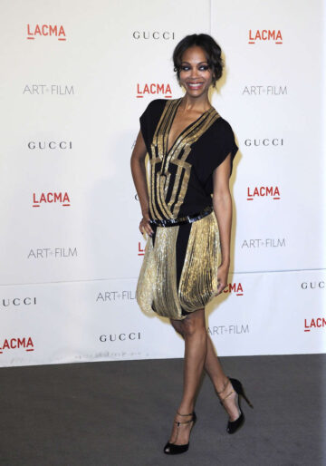 Zoe Saldana Lacma Inaugural Art Film Gala Los Angeles